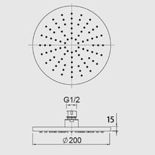 Eva 200mm Round Shower Head